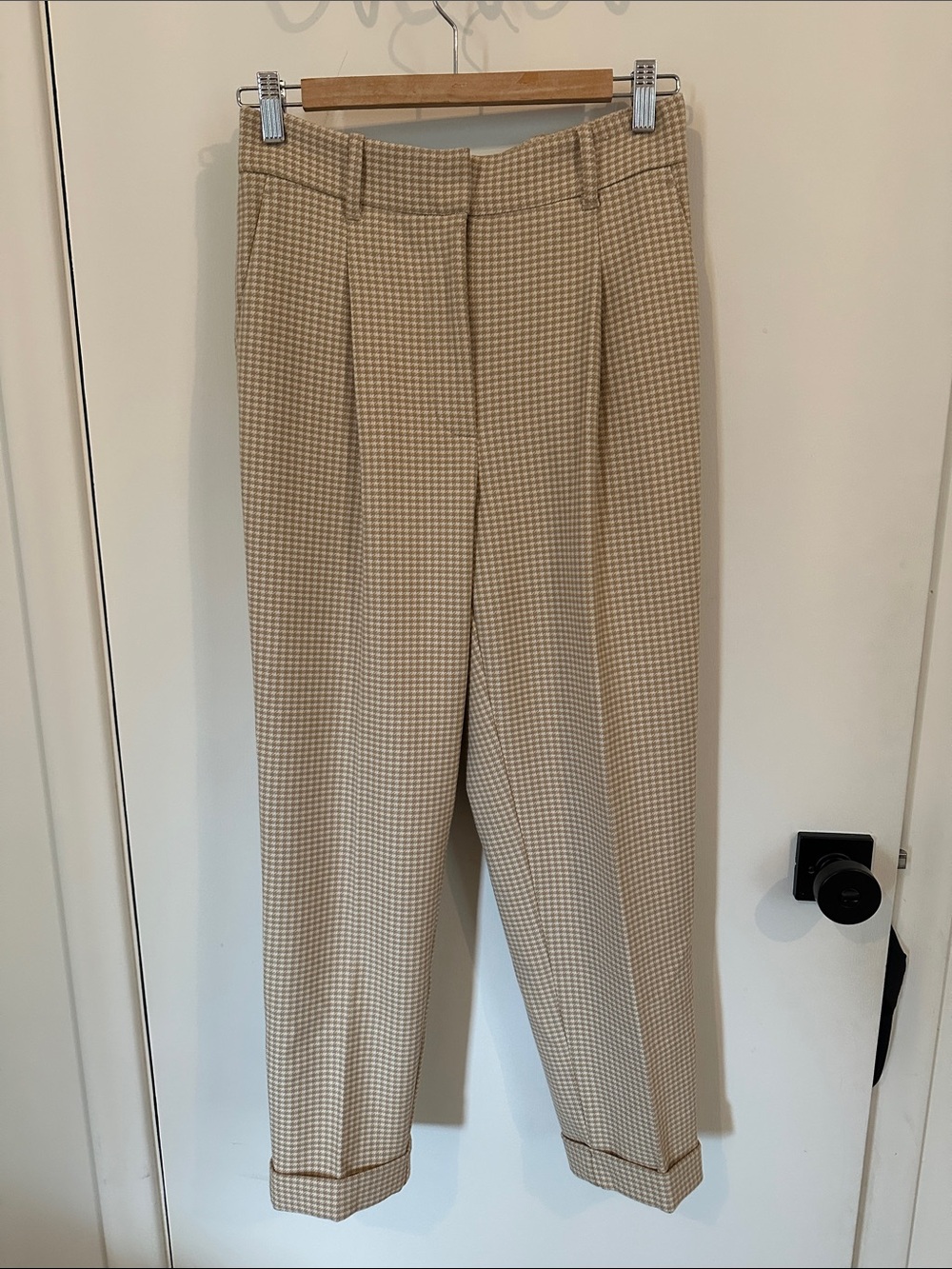 Wilfred Beige Houndstooth Dress Pants
